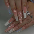 NovaGlam nalepovací nehty 24 růžových vzorů Rychlá aplikace pro okamžitý glamour pro profesionály