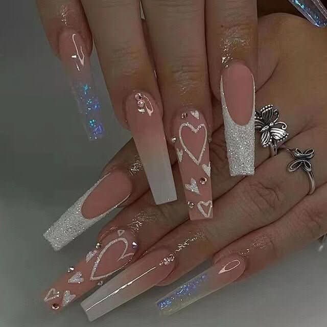 NovaGlam nalepovací nehty 24 růžových vzorů Rychlá aplikace pro okamžitý glamour pro profesionály