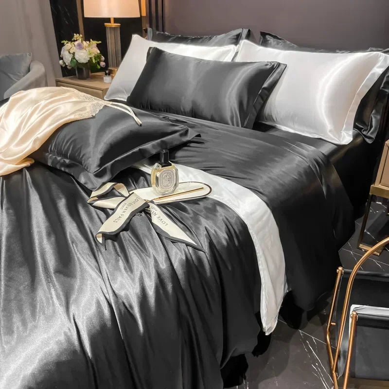 Sada hedvábného ložního prádla SilkDream pro použití v ložnici a domácí dekoraci