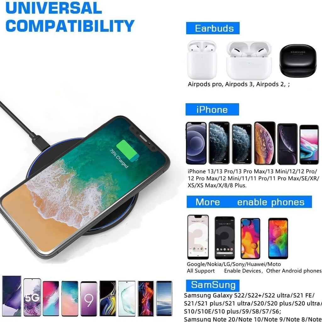 لوحة شحن لاسلكية ماجسيف USB C بقوة 30 واط لهواتف iPhone وسامسونج وأندرويد
