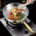 Patelnia wok Aurelin 28 cm ze stali nierdzewnej 316 z powłoką nieprzywierającą