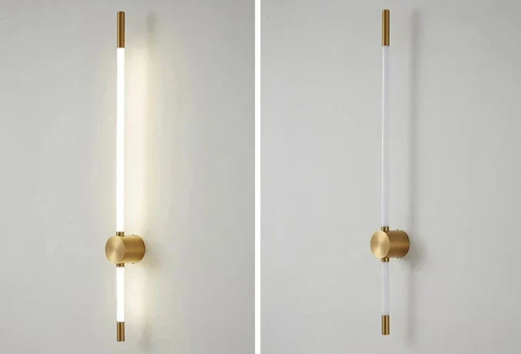Luz de Parede Vertical LED LumaFlex com Acabamento Metálico e Iluminação Eficiente em Energia