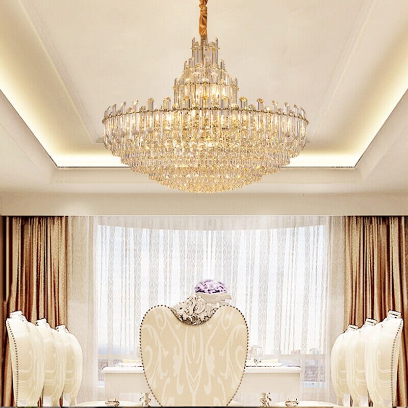 Lampadario Lumara in Ottone LED con Controllo Colore da Telecomando