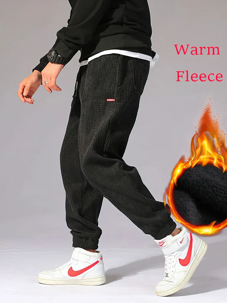 Robert Cozy Corduroy Pants With Fleece Joggers For Men