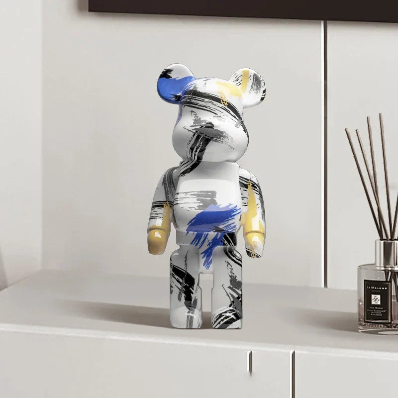 CityCub Bear Figurine In Street Art Style With Built-In Tray For Desk Or Shelf