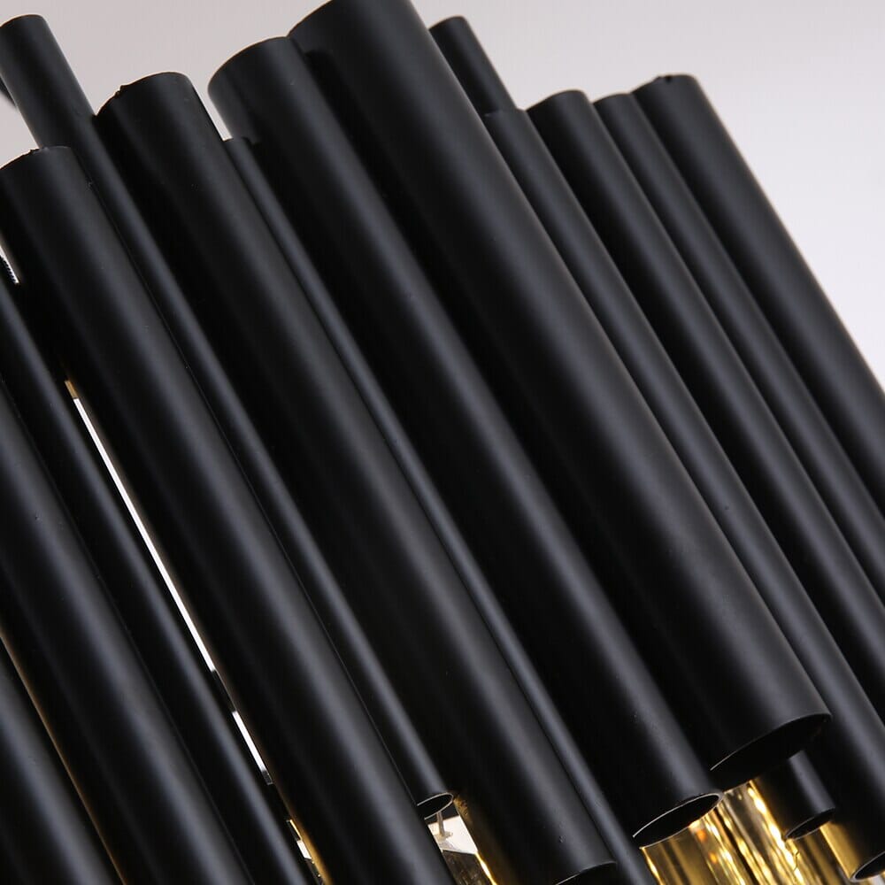 Collection de lustres en cristal Nova en finition noir mat