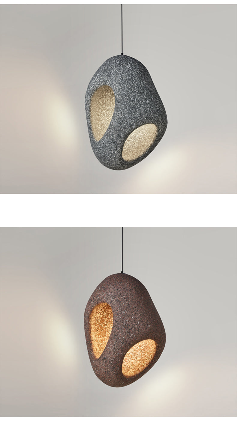 Lampada a Sospensione da Soffitto LED Artigianale Nova Wabi Sabi per Sala da Pranzo