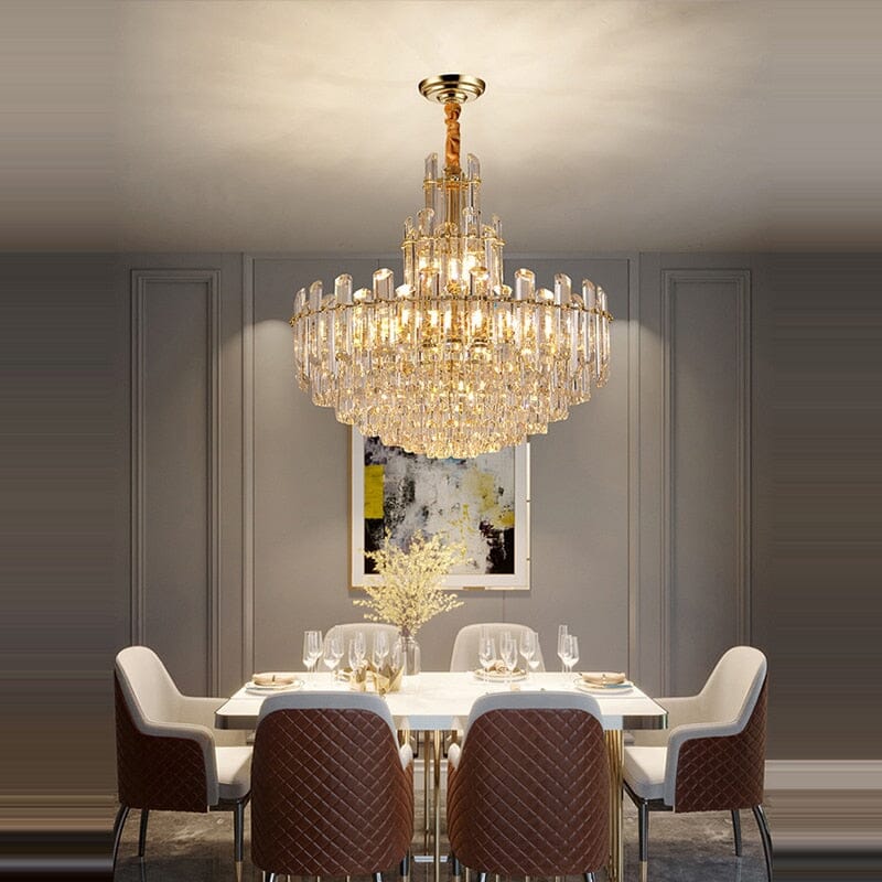 Lampadario Lumara in Ottone LED con Controllo Colore da Telecomando