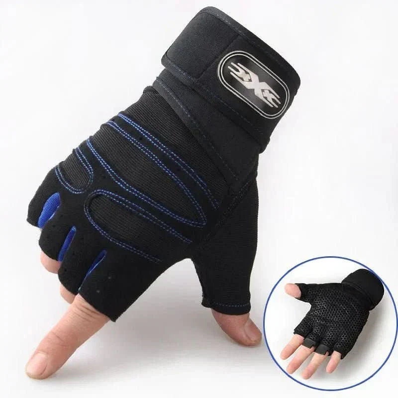 Shock-resistant training gloves with wrist support | For weight training, fitness & cycling