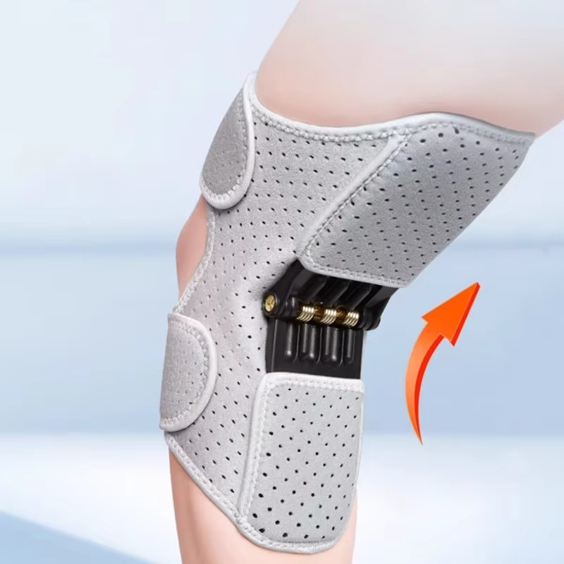 Knee Support Sleeve With Adjustable Fit And Power Rebound Springs