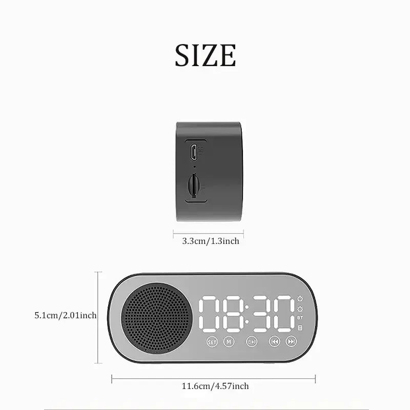 Chytrý budík, Bluetooth reproduktor, FM rádio do domácnosti nebo do práce