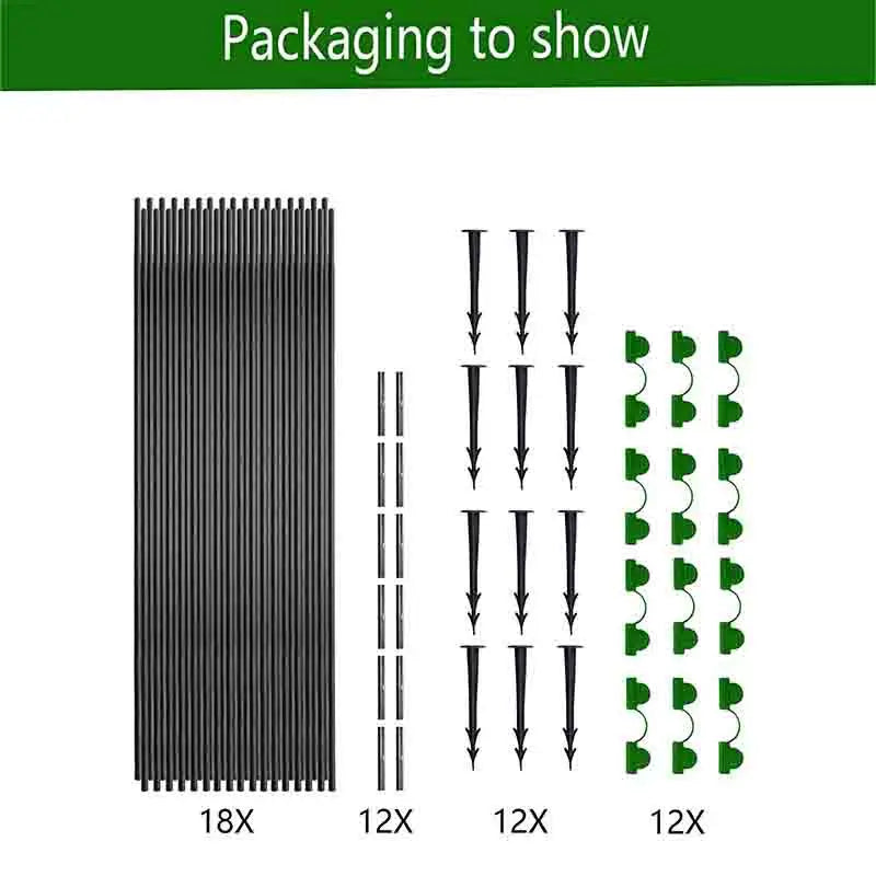 Plantura FlexGrow Garden Arch Set made of fiberglass | DIY Plant Tunnel for raised beds & cold frames | Rustproof & Reusable | Including connectors