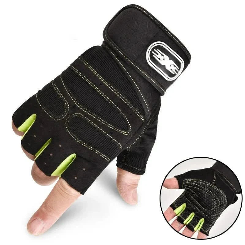 Shock-resistant training gloves with wrist support | For weight training, fitness & cycling