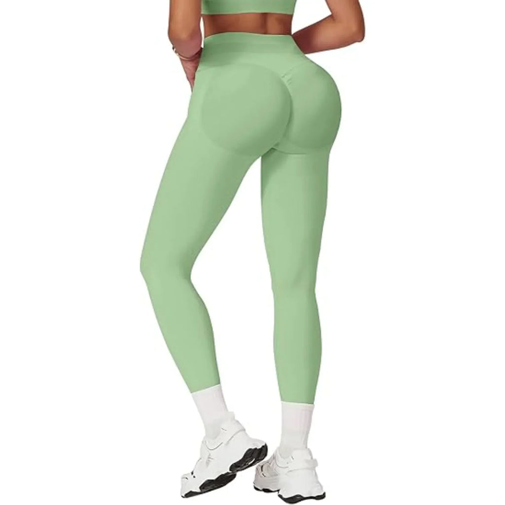 Charlotte Yoga Leggings With Elastic Waist, Nylon Spandex Ankle Length For Women