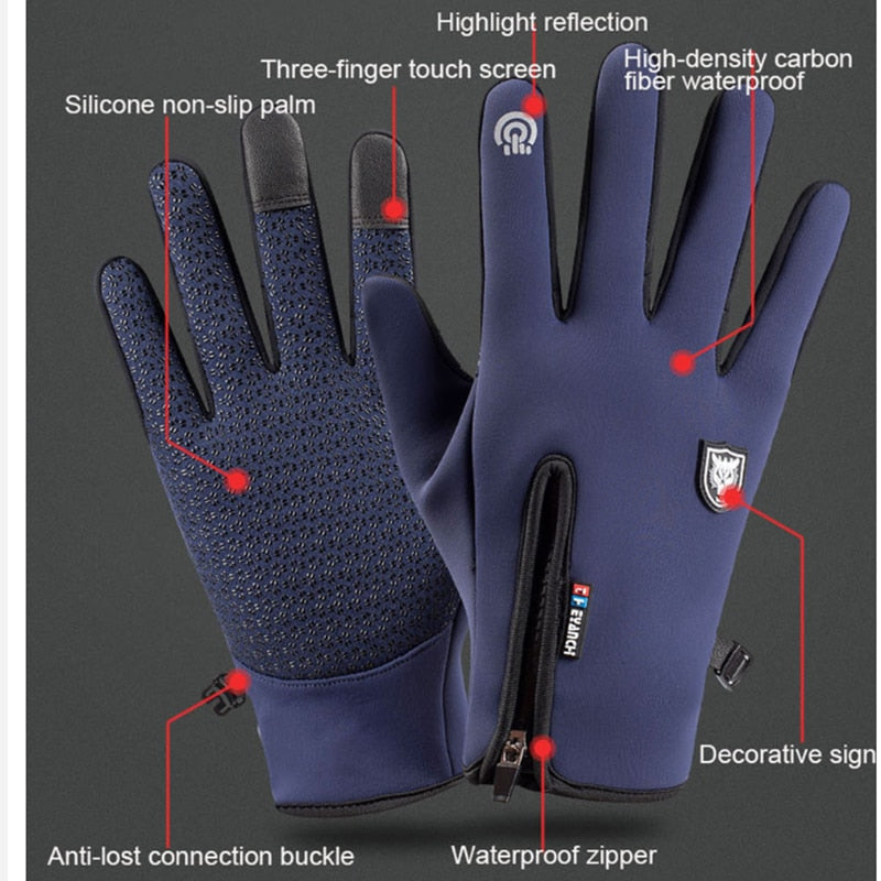 Snowproof Winter Gloves With Waterproof Thermal Lining And Touchscreen