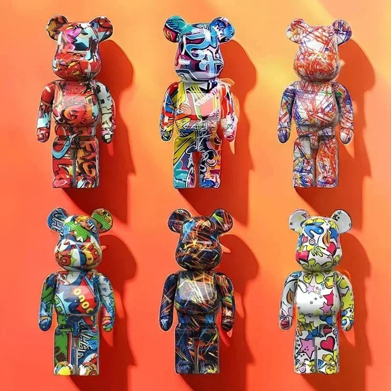 CityCub Bear Figurine In Street Art Style With Built-In Tray For Desk Or Shelf
