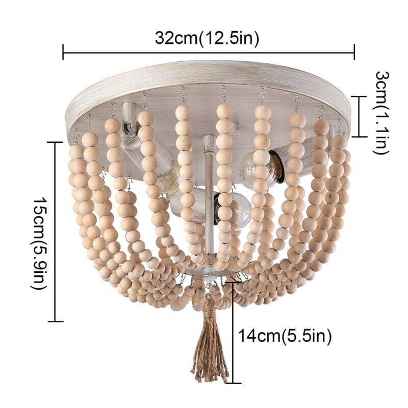 Plafoniera NovaLumen con Perline Lampada LED Minimalista
