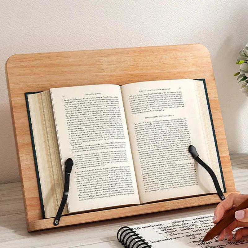 Support de livre en pin réglable pour lire sans le tenir à la maison