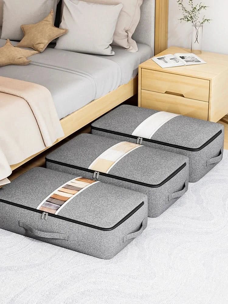 Large Capacity Zippered Storage Bag For Comforters With Viewing Window