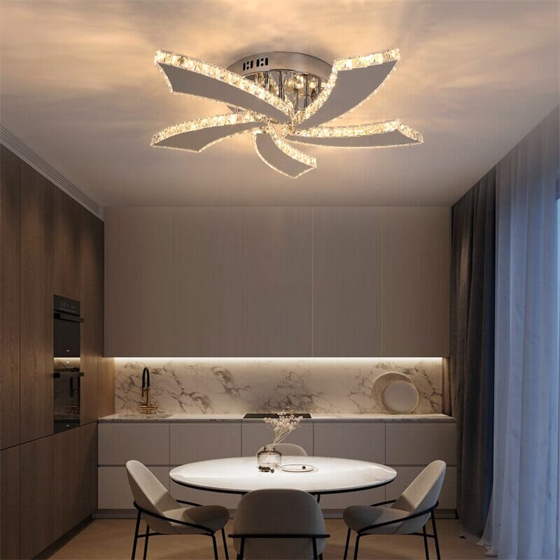 Lámparas de Techo LED de Cristal Lumina con Diseño de Tres Anillos