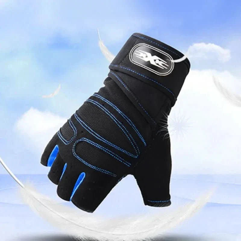 Shock-resistant training gloves with wrist support | For weight training, fitness & cycling