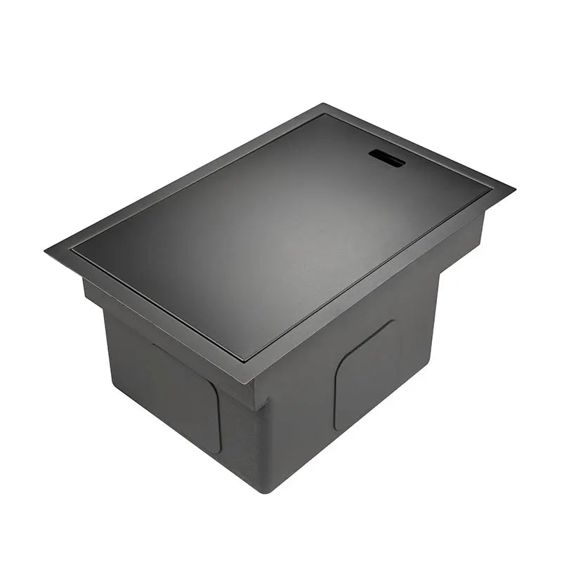 Fregadero de un solo seno de acero inoxidable oculto NookLine para cocinas y bares compactos