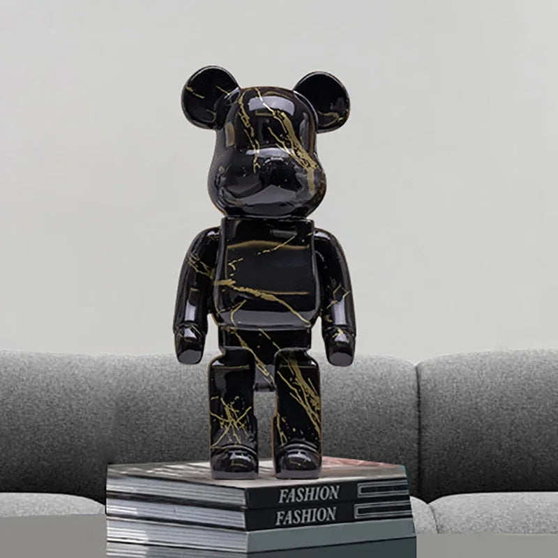 CityCub Bear Figurine In Street Art Style With Built-In Tray For Desk Or Shelf
