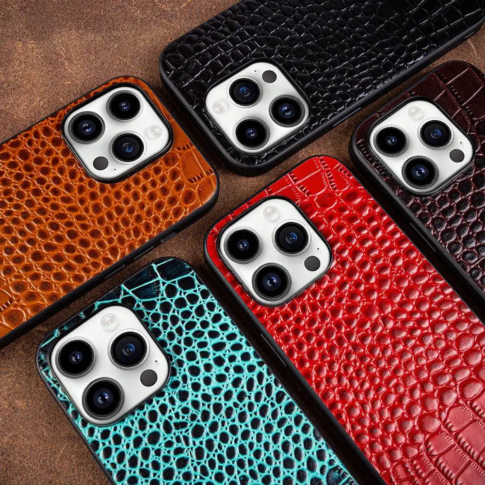 Cosmo iPhone Case In Genuine Leather With Lightweight Profile