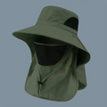 Sun Hat With UV Protection, Wide Brim, And Neck Flap For Hiking, Fishing, And Camping
