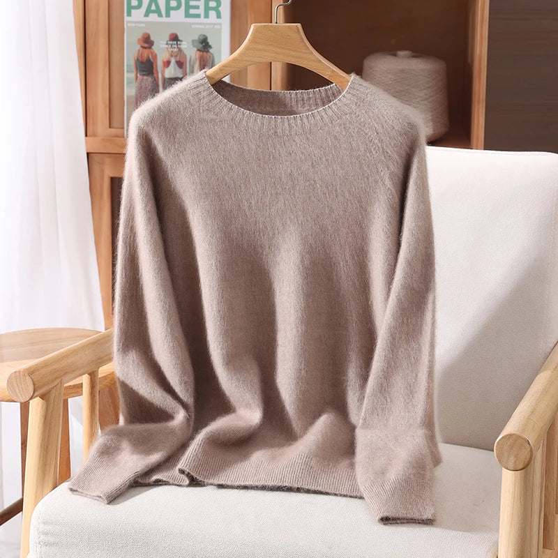 Suéter para mujer Aurelia Pure Cashmere con cuello redondo, ultra suave