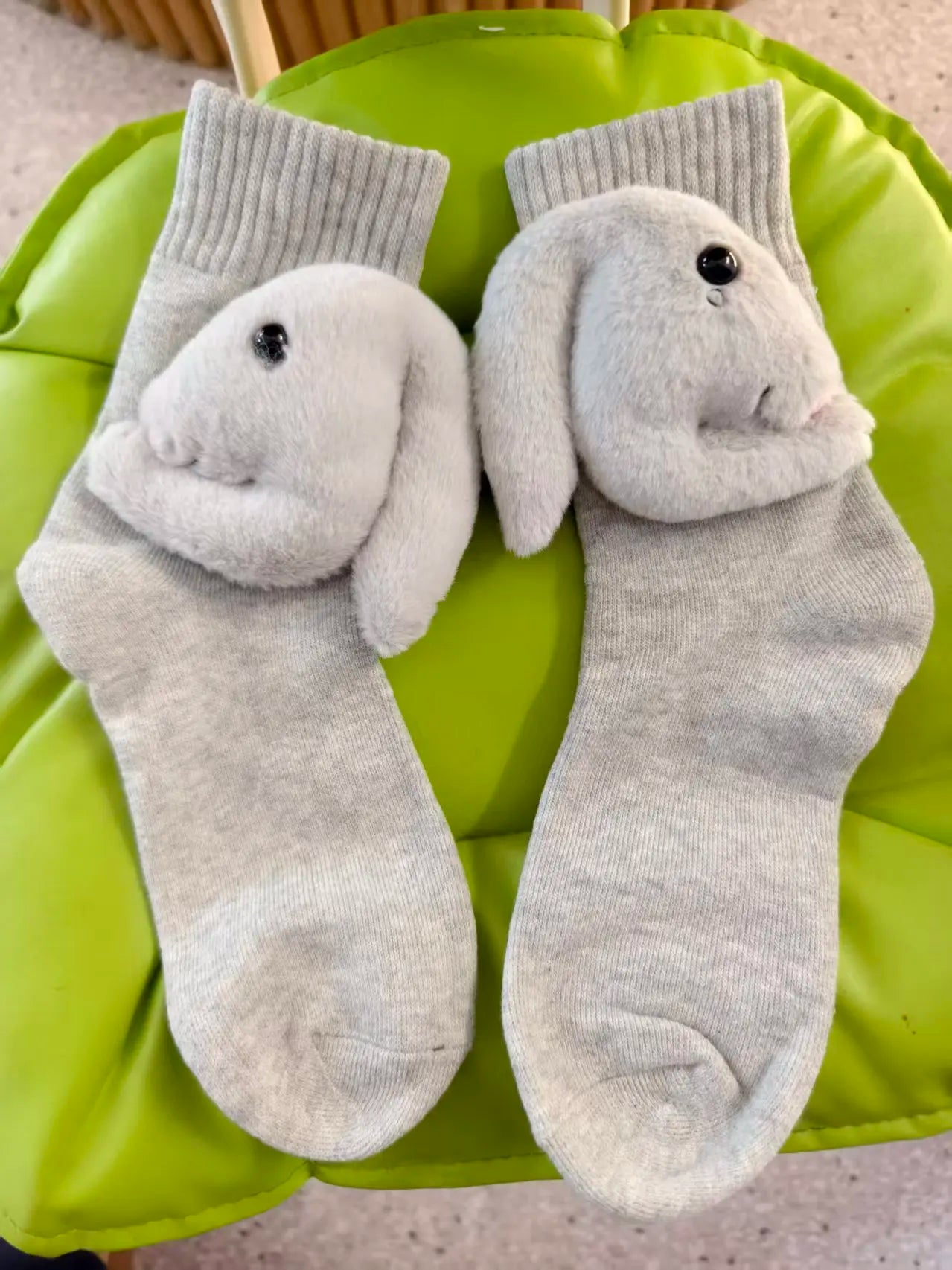 CozyNest Husstrumpor för Hemmavila med 3D-djurdetalj och Halkskydd