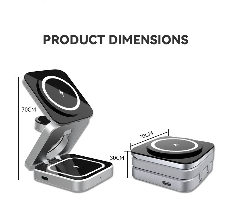 VeloCharge Magnetic Wireless Charger Three-In-One For IPhone AirPods And Apple Watch