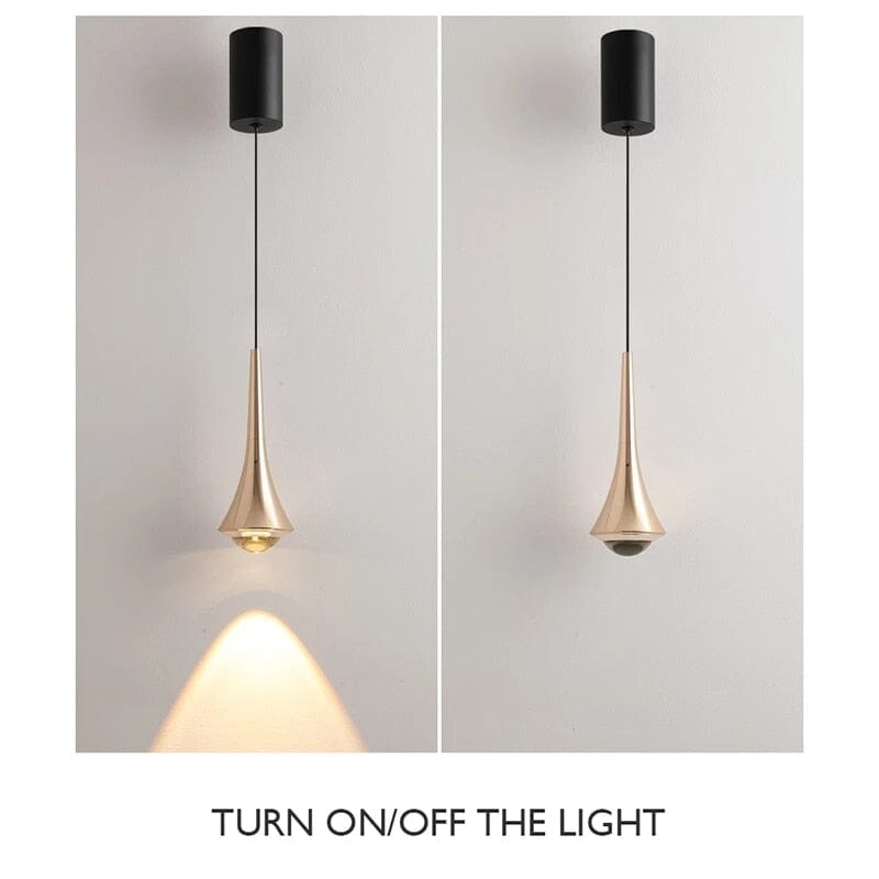 Elara glazen druppel LED hanglamp met heldere kap