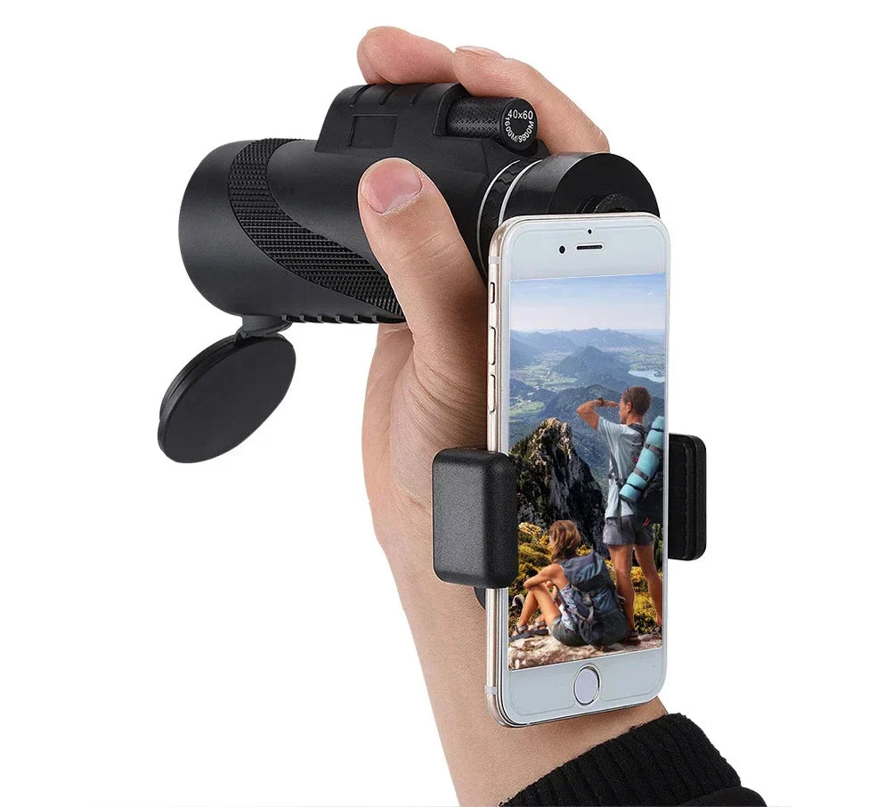 Telescopio Monocular Profesional con Prisma BAK4 y Aumento de 80x para Observación al Aire Libre
