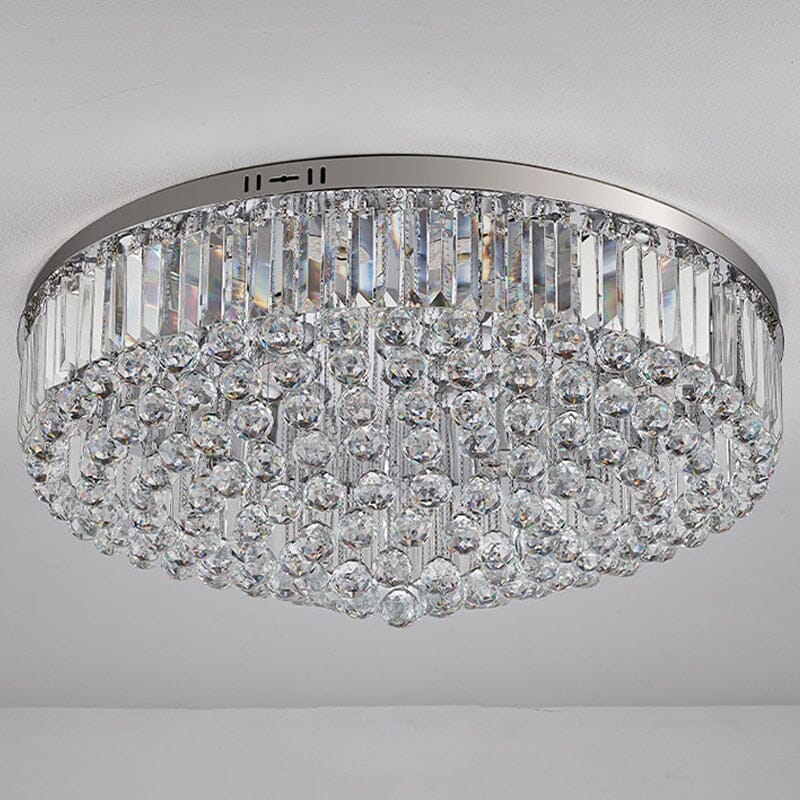 Luma Crystal LED Plafondlamp in Chroom met Regendruppelmotief