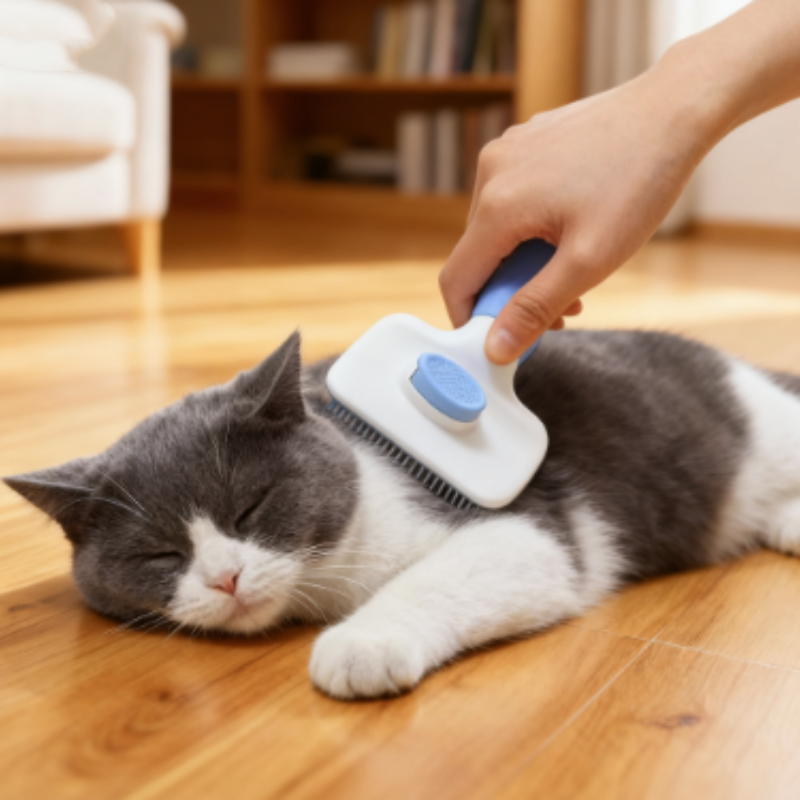 PawEase Hair Removal Massage Grooming Brush For Cats And Dogs