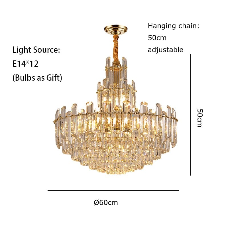 Lampadario Lumara in Ottone LED con Controllo Colore da Telecomando