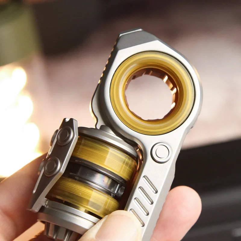 CalmSpin rustfritt stål EDC fidget-leke for fokus og stressavlastning