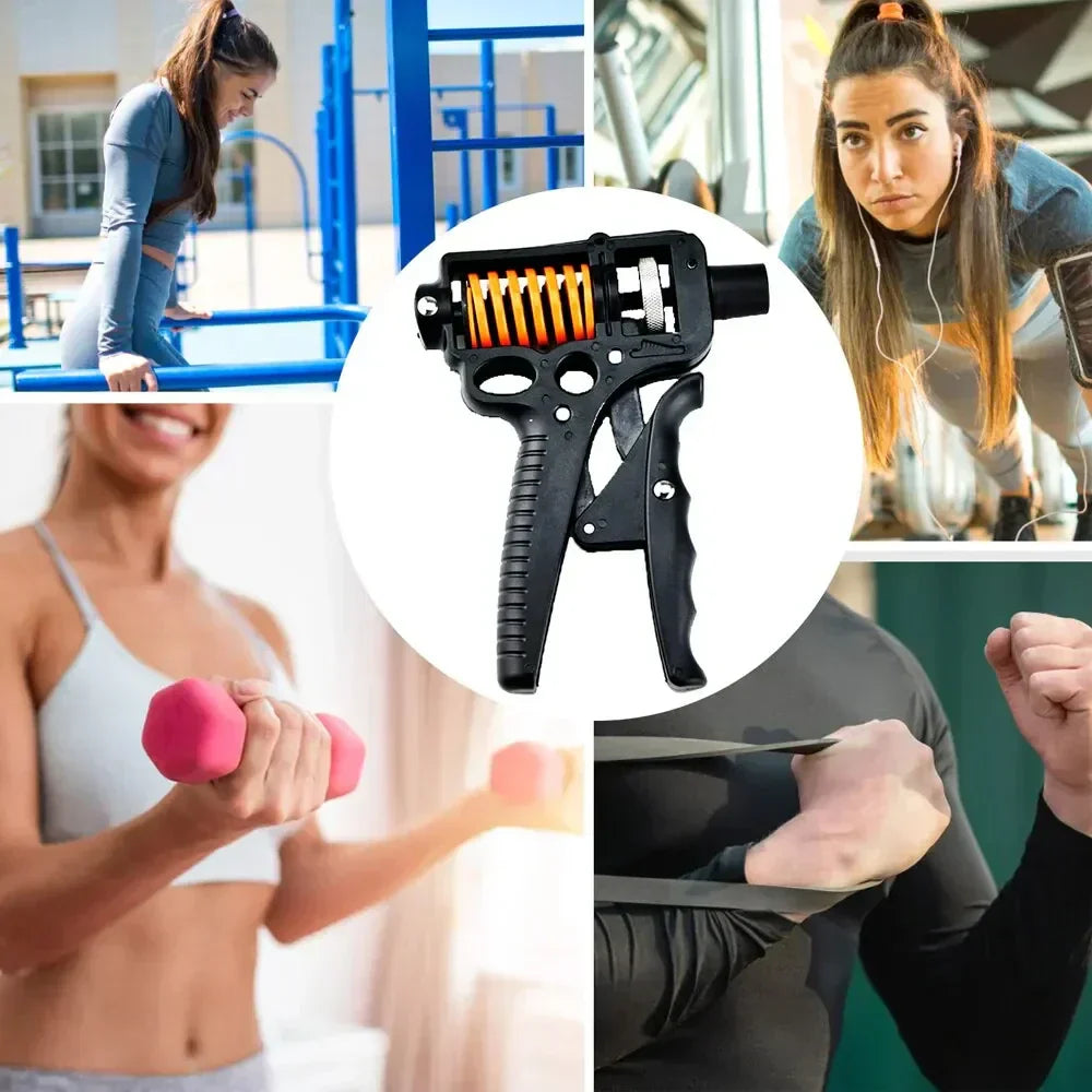 Allsidig grepstyrker med justerbar motstand fra 5 til 165 kg for arm og underarm