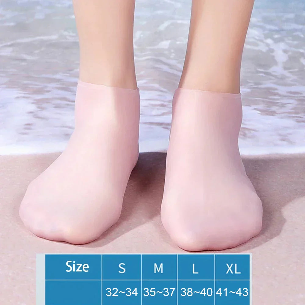 Calcetines de silicona para tracción en la playa y deportes acuáticos en terrenos rocosos