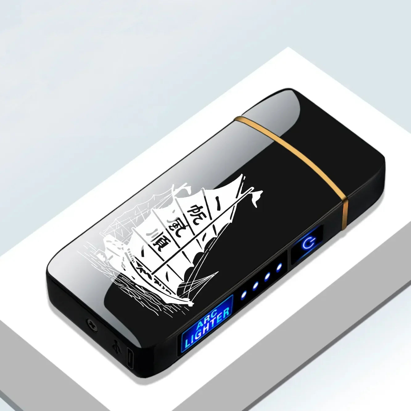 NovaArc Blue Plasma Lighter With Double Arch Flame For Daily Use