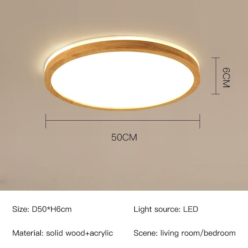 Candeeiro de Madeira LED Inteligente Willowcrest com Abajur de Acrílico e Comando à Distância