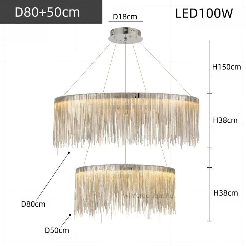 ثريا Astra Nordic LED دائرية من الكروم