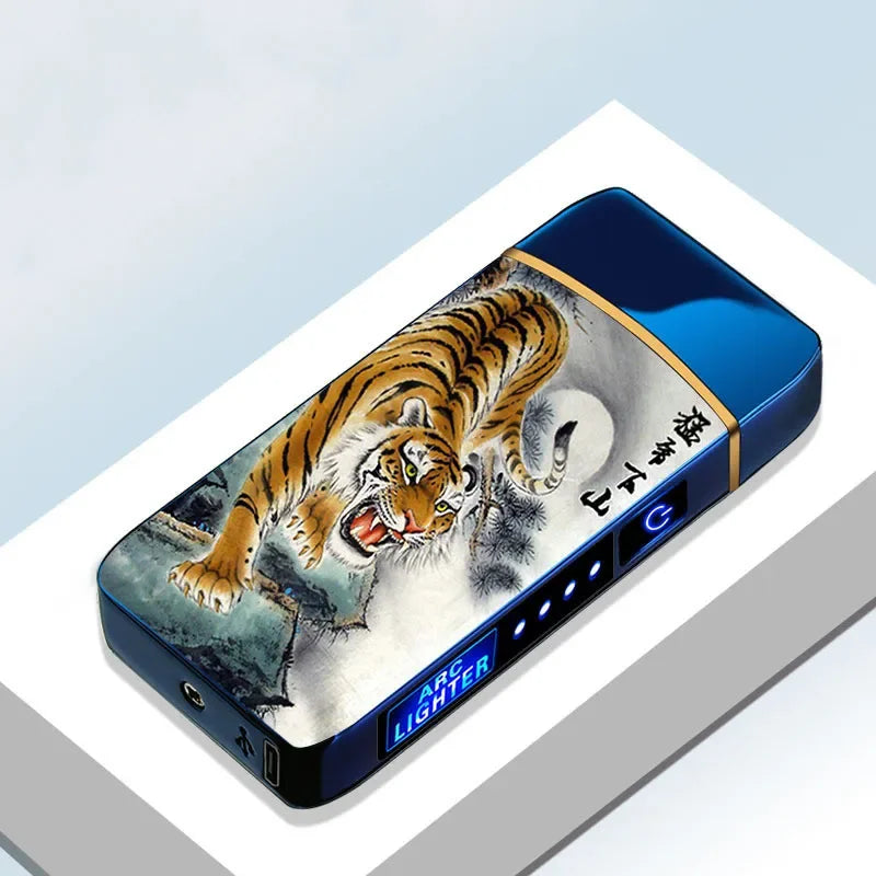 NovaArc Blue Plasma Lighter With Double Arch Flame For Daily Use