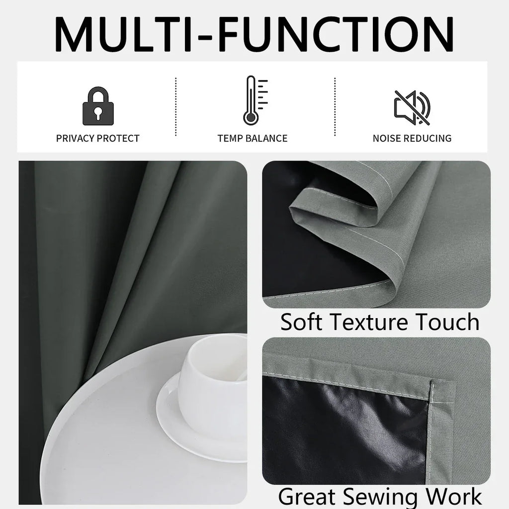 Luxedrape 100% Blackout Curtains With Coated Lining For Bedroom And Living Room