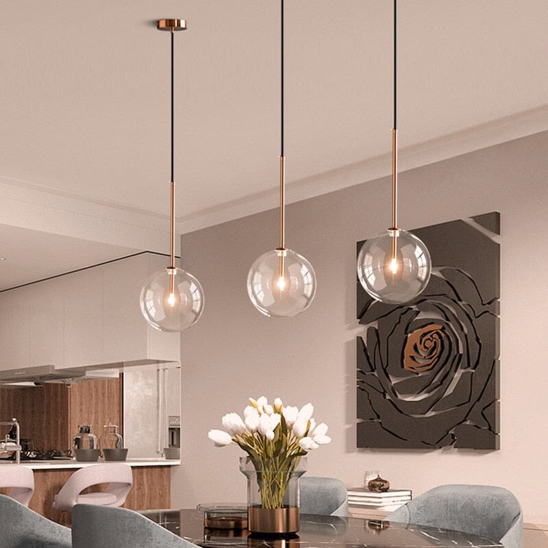 Lámparas Colgantes de Bola de Cristal Lumenora por Asteron Studio