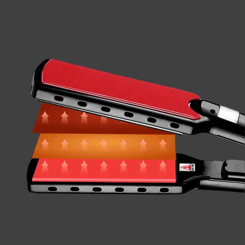 Wide-Plate Digital Titanium Hair Straightening System For Professionals