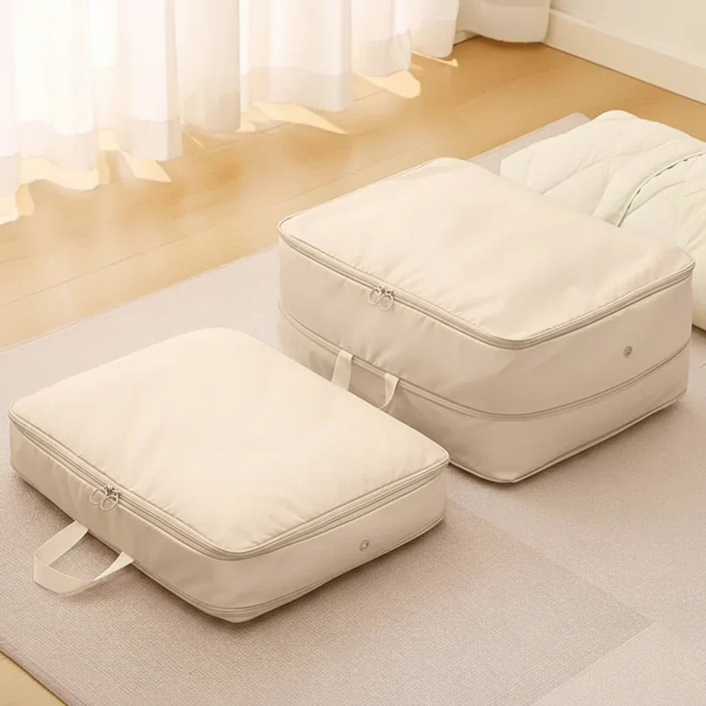 Sacchetto a Compressione con Doppio Strato e Zip per Vestiti e Piumoni Impermeabile e Antipolvere per Viaggio