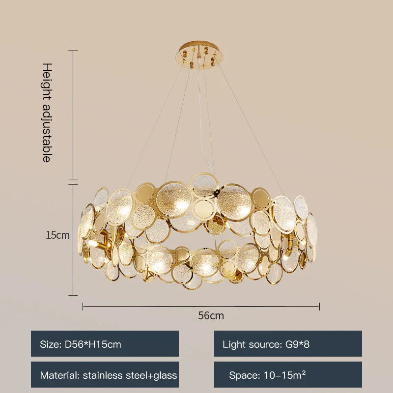 Lámpara de araña NovaHalo con iluminación ajustable para cualquier habitación