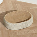 NuzzleNest Flettet Oval Sisal Kattelounge for Kloring og Koselig Søvn for Katter